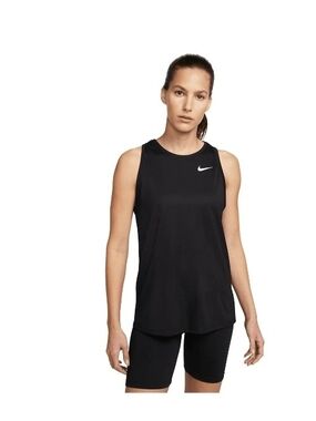Nike Women’s Black Athletic Crewneck Tank with White Swoosh